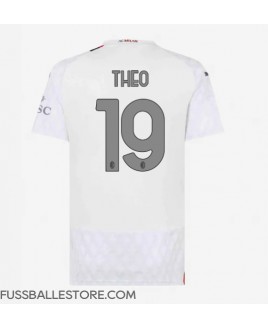 Günstige AC Milan Theo Hernandez #19 Auswärtstrikot Damen 2023-24 Kurzarm